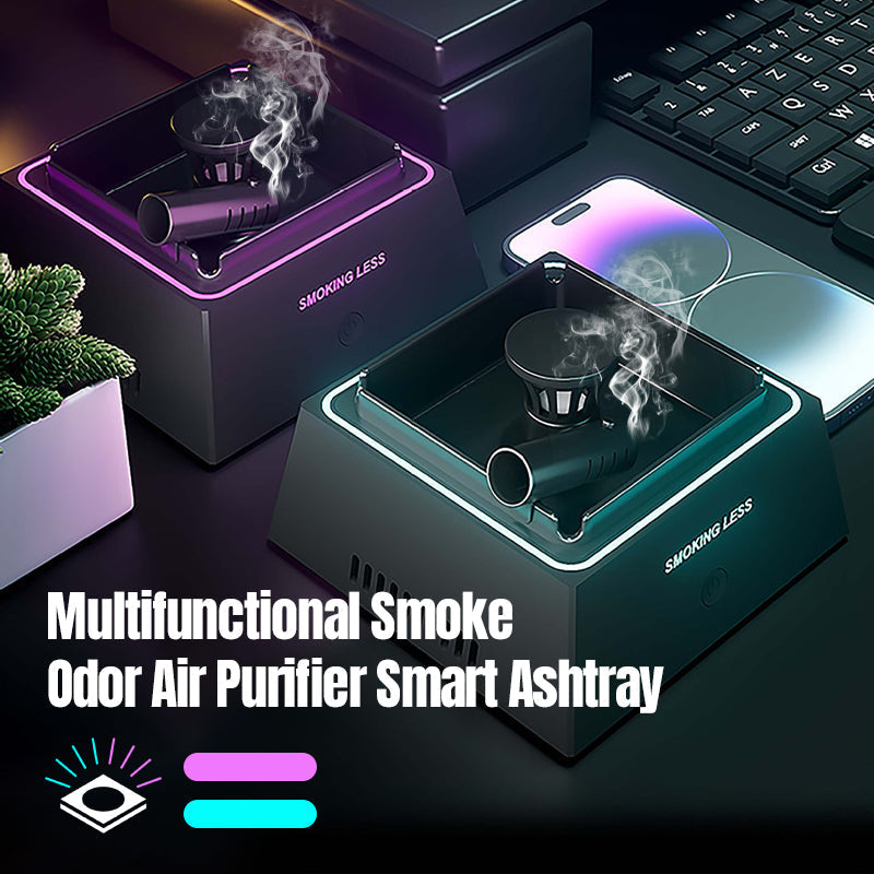 Cenicero Purificador De Aire Inteligente – Elimina Olores Y Partículas De Humo, Funciona Con Pilas, Portátil