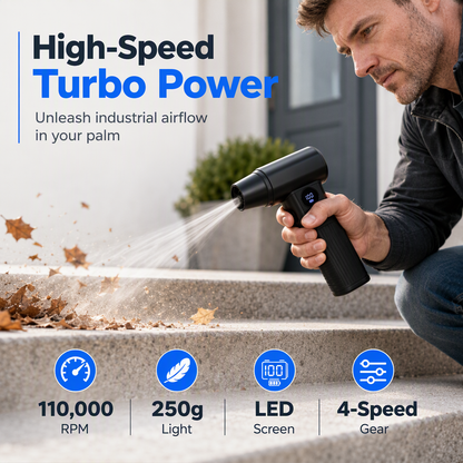 Mini ventilador turbo inalámbrico de mano de alta velocidad