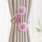 🌸🌸Organizador de cortinas de gasa decorativo creativo con estampado floral fresco y sencillo, incluye pinzas sujetacortinas