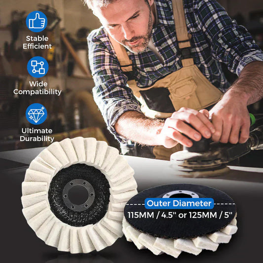 🛠️✨ Discos de Fieltro de Lana para Pulir – Acabado Profesional y Suave en Todo Tipo de Superficies 🔧