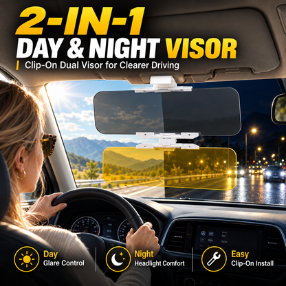 Visera universal HD antirreflejo para coche, para día y noche