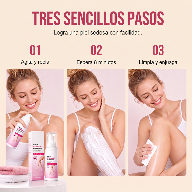 🧴✨ Mousse Depilatoria Efecto Seda – Piel Suave como la Seda, Sin Irritación y Resultado Profesional en Casa 🛁💖