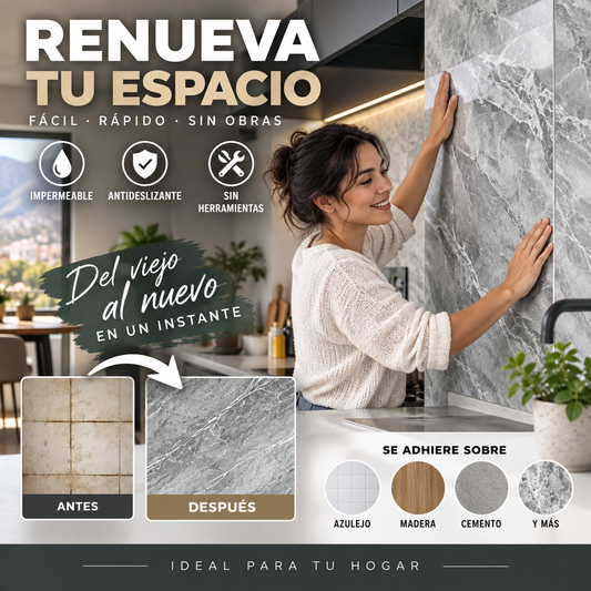 Adhesivo de pared de imitación de azulejo cerámico resistente a la humedad