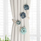 🌸🌸Organizador de cortinas de gasa decorativo creativo con estampado floral fresco y sencillo, incluye pinzas sujetacortinas