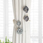 🌸🌸Organizador de cortinas de gasa decorativo creativo con estampado floral fresco y sencillo, incluye pinzas sujetacortinas