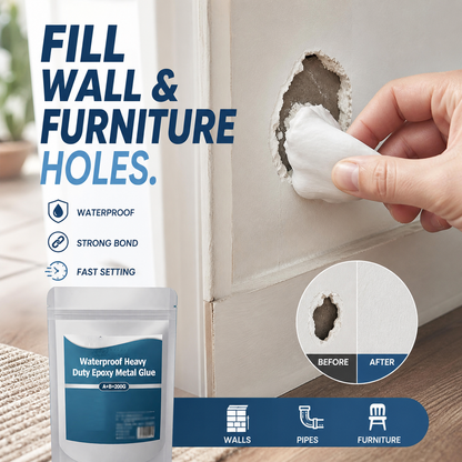 ¡OFERTA POR TIEMPO LIMITADO: 50% DE DESCUENTO! ✨ Adhesivo Epóxico Impermeable de Alta Resistencia para Metal | Pegamento de Secado Rápido para Reparar Metal, Madera, Piedra y Cerámica