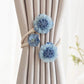🌸🌸Organizador de cortinas de gasa decorativo creativo con estampado floral fresco y sencillo, incluye pinzas sujetacortinas