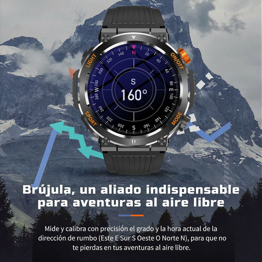 ⌚🔥 ¡61% OFF por Tiempo Limitado! Smartwatch Deportivo y para Exteriores Resistente al Agua – Ideal para Aventura y Ejercicio 💪🌧️