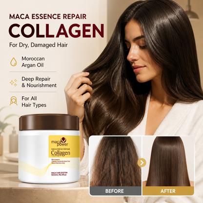 🔥¡COMPRA MÁS, AHORRA MÁS!🔥 Tratamiento capilar con colágeno — Mascarilla capilar de reparación profunda con aceite de argán, esencia acondicionadora de colágeno para cabello seco y dañado, apta para todo tipo de cabello.
