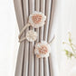 🌸🌸Organizador de cortinas de gasa decorativo creativo con estampado floral fresco y sencillo, incluye pinzas sujetacortinas