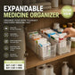 🔥 Organizador de Medicamentos Transparente y Expandible — ajustable, perfecto para mantener tu botiquín ordenado 💊🗄️