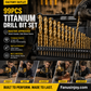 ¡50% DE DESCUENTO POR TIEMPO LIMITADO! 🔥 🔧 ¡La herramienta de alta eficiencia favorita de los artesanos expertos! Oferta directa de fábrica - Juego de brocas con recubrimiento de titanio de 99 piezas
