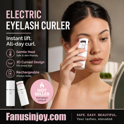🔥 ¡Sorpresa! 50% de descuento 👩🏻‍🏭 ¡Recupera unas pestañas hermosas y definidas! ✨️ Rizador eléctrico de pestañas con calor recargable