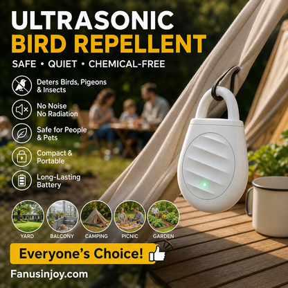 🔥Oferta por tiempo limitado: ¡Compra 3 y llévate 2 gratis! 🐦 ¡Ya no más problemas con pájaros, bestias y langostas! Llavero repelente de aves ultrasónico portátil