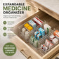 🔥 Organizador de Medicamentos Transparente y Expandible — ajustable, perfecto para mantener tu botiquín ordenado 💊🗄️