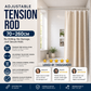 🔥 ¡Hoy 50% DE DESCUENTO! 🏠 Barra extensible ajustable sin taladrar – Instalación rápida, resistente y versátil