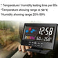 🔥Monitor digital LED de temperatura y humedad. Reloj despertador de mesa LED con previsión meteorológica.