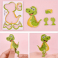 🦖Puzzle educativo de dibujos animados en 3D
