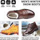 Botas de nieve hasta el tobillo con forro de piel sintética cálidas para hombre