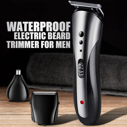 Recortadora de barba eléctrica e impermeable para hombres