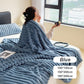 🛏️Manta gruesa de felpa con motivo de conejito y funda de terciopelo lechoso🫧Acurrúcate con la máxima comodidad.