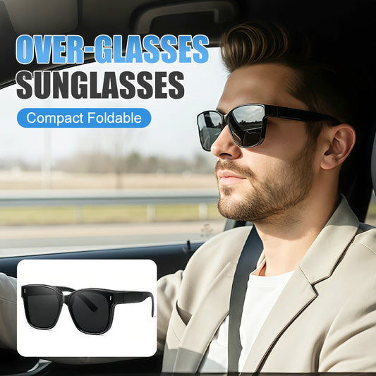 Gafas de sol plegables y compactas para llevar sobre otras gafas