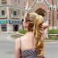 Extensiones de cabello con coleta ondulada de ensueño con clips