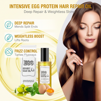🔥 Aceite Reparador para Cabello con Proteína de Huevo Intensiva | Compra 2 Lleva 1 Gratis ✨