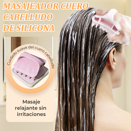 🔥Masajeador de cuero cabelludo de silicona