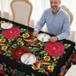 🔥Venta caliente🔥Mantel floral mexicano con borde festoneado (50% de descuento)