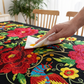 🔥Venta caliente🔥Mantel floral mexicano con borde festoneado (50% de descuento)