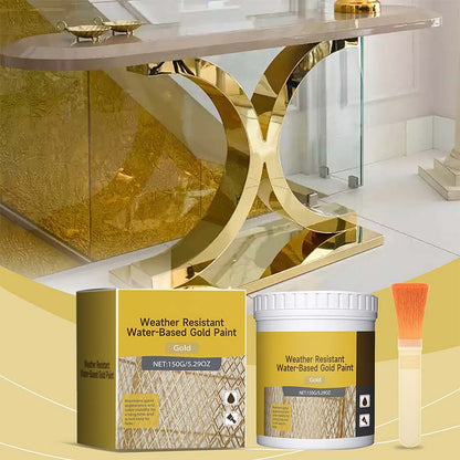 🎨🏡 Pintura Dorada Resistente a la Intemperie al Agua
