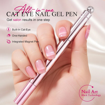 Pluma de Esmalte en Gel Ojo de Gato Todo en Uno