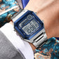 Reloj Digital Cuadrado Unisex con Pantalla Luminosa