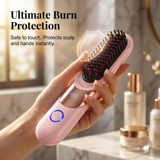 🔥OFERTA CALIENTE🔥 Peine alisador iónico con 3 niveles de temperatura y protección antiquemaduras