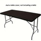 Mantel de Spandex Ajustable para Mesa Rectangular o Cuadrada