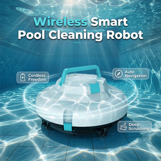🤖¡Novedades con un 50 % de descuento!🌊Robot limpiador de piscinas | Sin cables · Potente succión · Navegación inteligente · Arranque con un solo toque · Cesta filtrante fácil de extraer🏖️