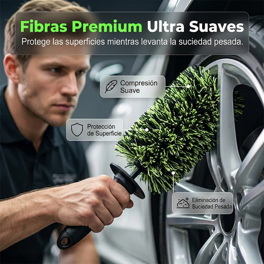 ⏰🔥 ¡50% DE DESCUENTO HOY! 🧼 Cepillo de Limpieza para Llantas – Microfibra Suave, Mango Ergonómico y Protector de Nudillos ✨ Incluye Caja de Almacenamiento