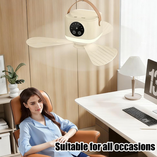 ⏰ ¡Oferta por tiempo limitado: 52% DE DESCUENTO en ventilador de techo recargable con LED! 🌬️✨