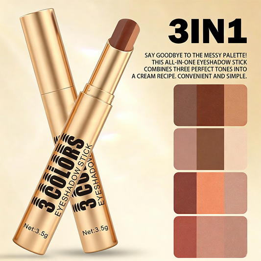 🎨  TEMPO LIMITADO COMPRAR 1 CONTIGUIR 1 GRATIS!   💥  3-en-1 Gradient Eyeshadow Stick – One Swipe, Nib curvo, impermeable ✨
