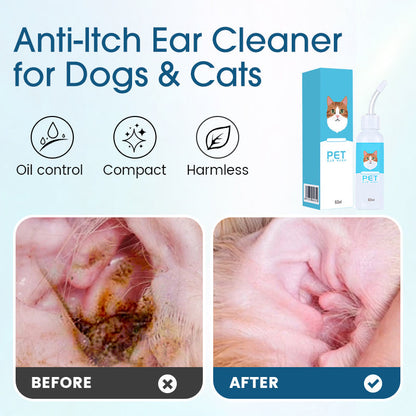 🔥🎁 ¡Novedad con 50% DE DESCUENTO!🔥 Limpiador de oídos anti picazón para perros y gatos