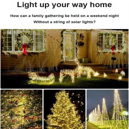 🎁 50% de descuento – Guirnalda de luces decorativas solares 🏠 Decoración imprescindible para tu jardín