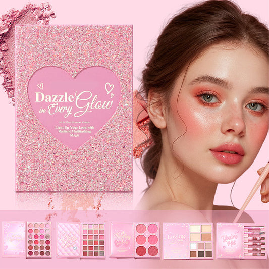 🎉✨️¡Increíble 57% de descuento! 💄 Recomendado por maquilladores profesionales. 👱🏻‍♀️ ¡Una sola paleta para crear un maquillaje completo! Set de Paleta de Maquillaje Todo en Uno