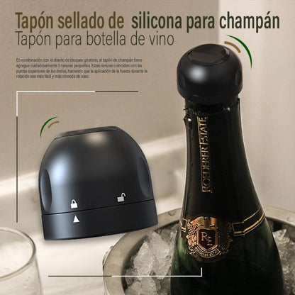 🎄 Tapón de Silicona para Botellas de Vino y Champán – El Accesorio Perfecto para Navidad 🥂