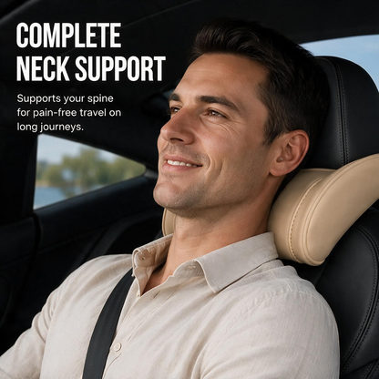 Almohada Ergonómica de Espuma Viscoelástica para Reposacabezas de Coche