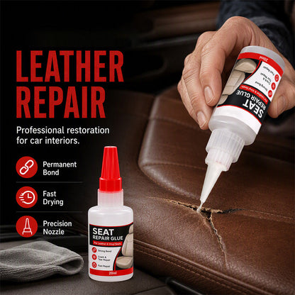 🚗 ¡50 % DE DESCUENTO AHORA! Pegamento de secado rápido para reparar cuero de autos – con boquilla de precisión, adhesivo para vinilo y cuero, unión resistente para reparar asientos de auto, sofás y muebles de cuero