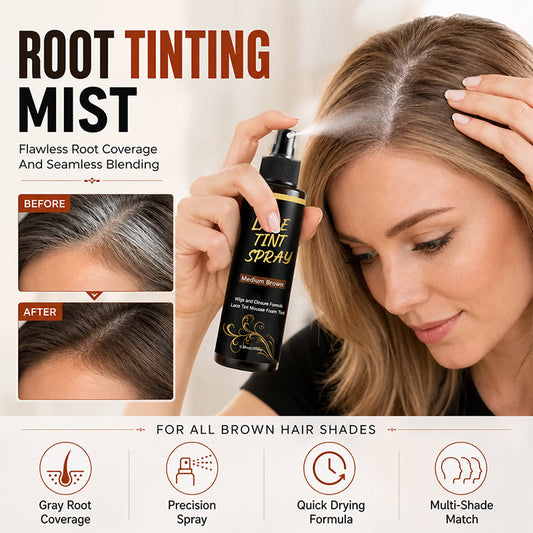 💇 ¡50% DE DESCUENTO AHORA! Spray Profesional para Matizar el Encaje de Pelucas y Frontales – Bruma de Secado Rápido para Teñir las Raíces, Cobertura Uniforme de Canas y Difuminado Natural para Todos los Tonos de Cabello Castaño