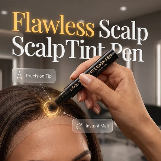 🎨 50% dto. Lápiz de tinte para encaje de peluca – funde nudos al instante, secado rápido y resistencia al sudor. ¡4 tonos para un cuero cabelludo natural e invisible! ✨💇‍♀️