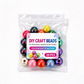 Kit de manualidades DIY con cuentas redondas brillantes con acabado electroplateado