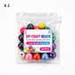 Kit de manualidades DIY con cuentas redondas brillantes con acabado electroplateado